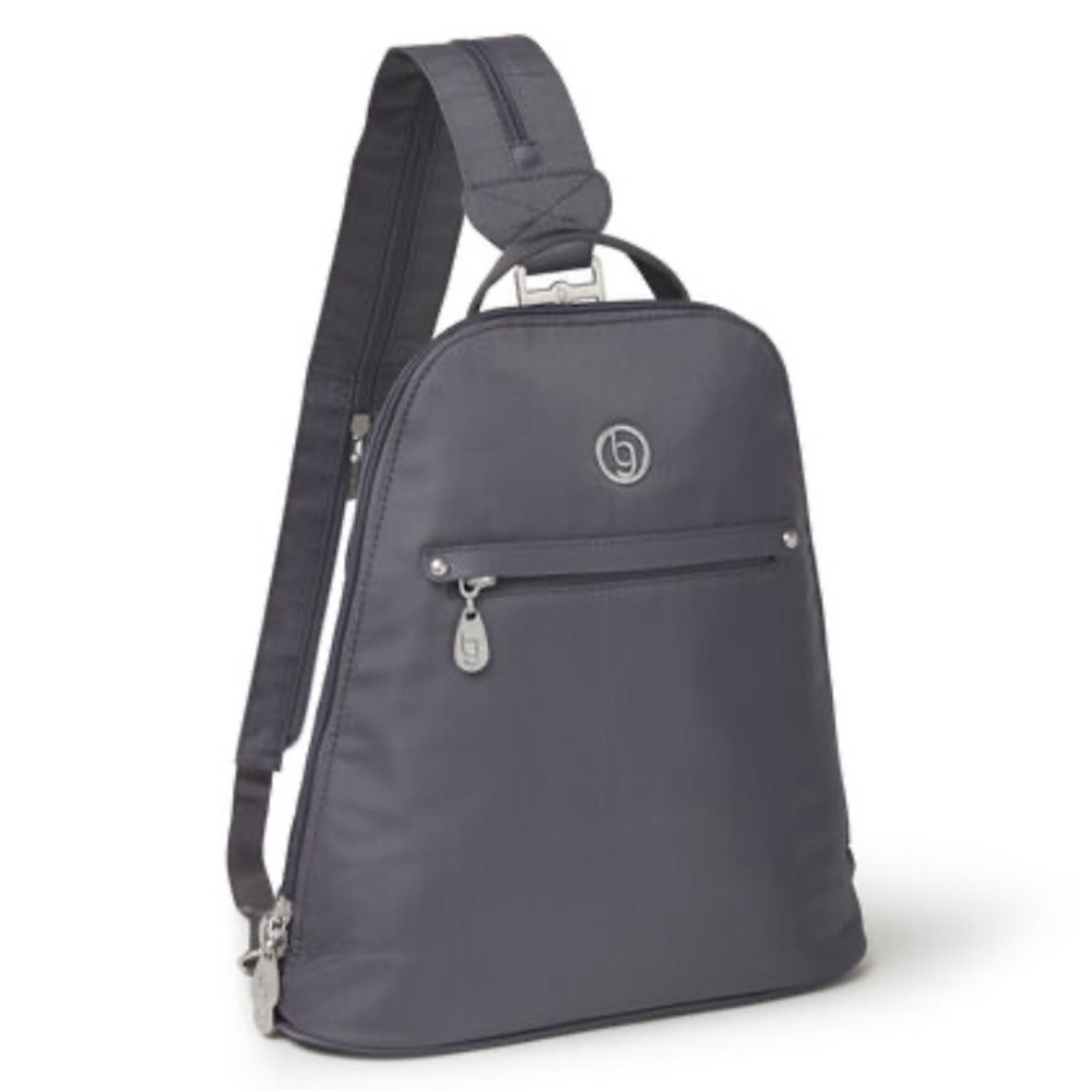 Baggallini Gray Backpack Sleek Professional Design